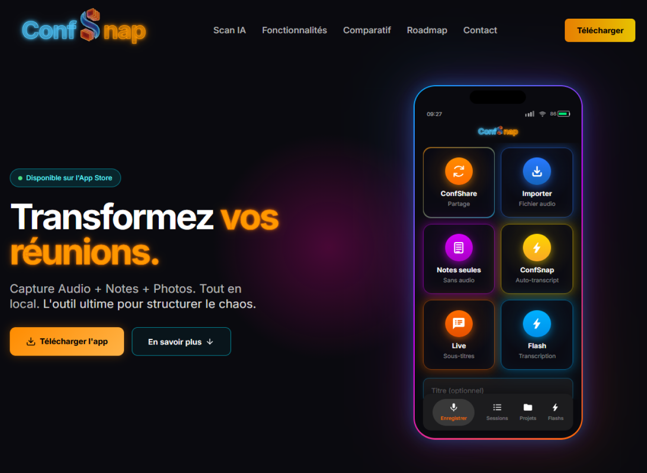 ConfSnap - Capture d'écran 1